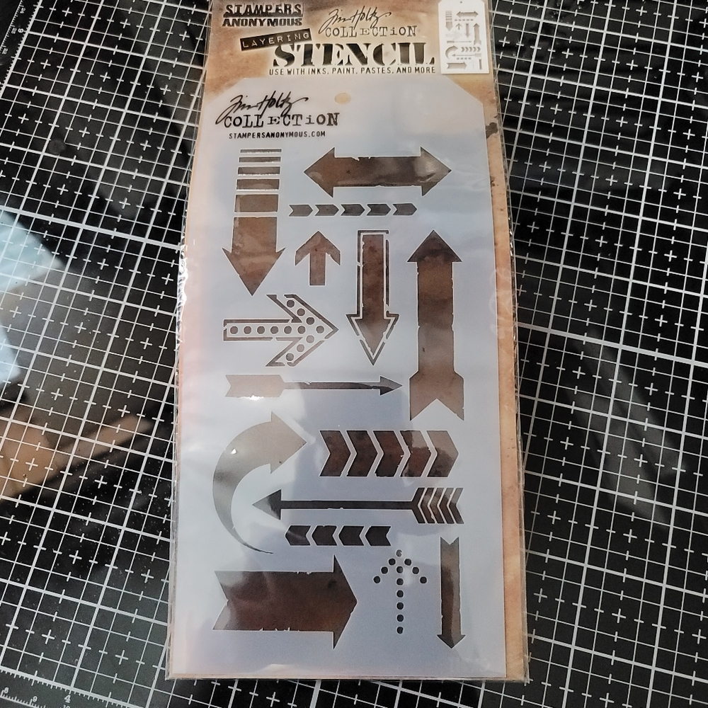 NEW Tim Holtz Stencil - #25 - Arrows